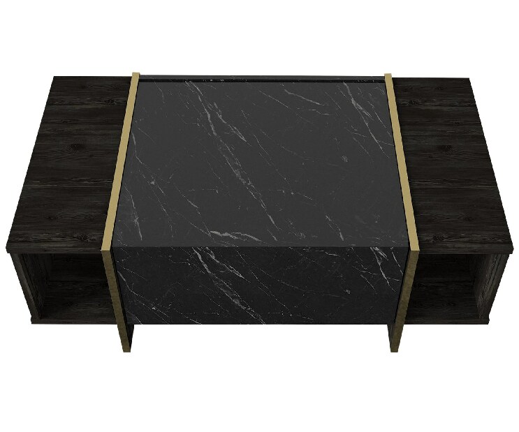 Mobilier living Vivaldi (Negru + Auriu)