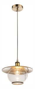 Závesné svietidlo Nevis 69030H (klasické) (bronzová + priehľadná)