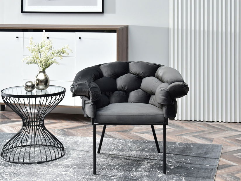 Relax fotel Piplio (grafit + fekete)