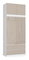 Šatníková skriňa Submarino (biela + lesk cappuccino) (s nadstavbou)