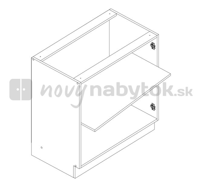 Dolná kuchynská skrinka BRW Nika NKD-80/82-L(-P)