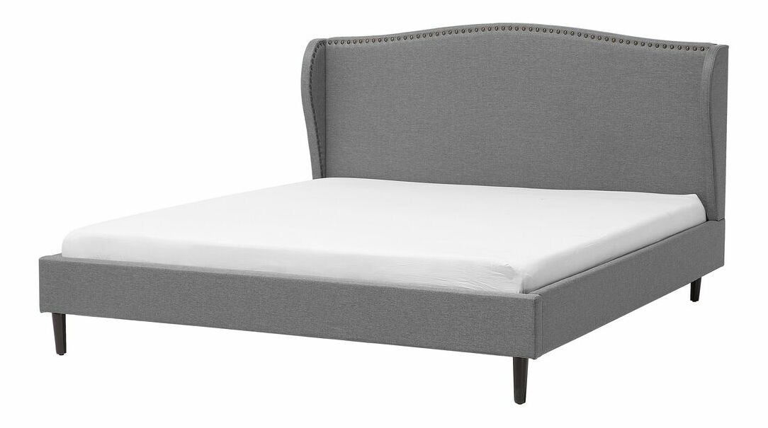Franciaágy 180 cm COLLETTE (ágyráccsal) (szürke)