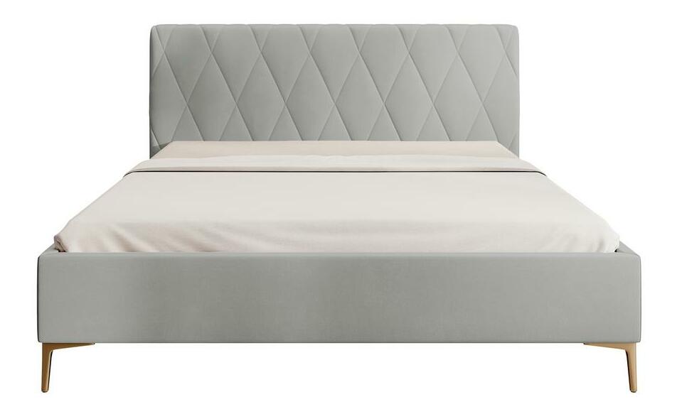 Pat matrimonial 140 cm Tikka 140 (gri + auriu)