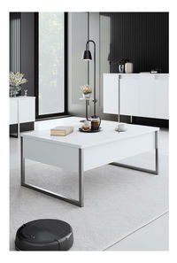 Dohányzóasztal Luna 1 (fehér + ezüst)