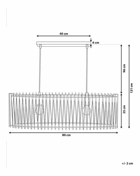 Lampă de perete CHERIA (lemn deschis)