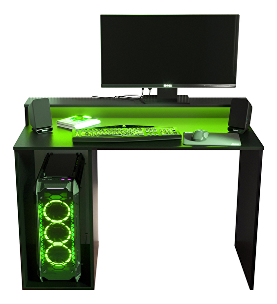 Gaming PC stol Garrick 2 (crna) (s LED RGB rasvjetom)