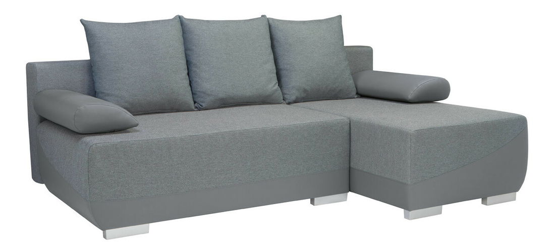 Rohová sedačka BRW Taco LUX 3DL.REC (sivá + čierna) (P)