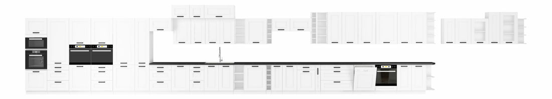 Dulap de bucătărie pentru alimente Lucid 40 DK 210 2F (alb + alb)