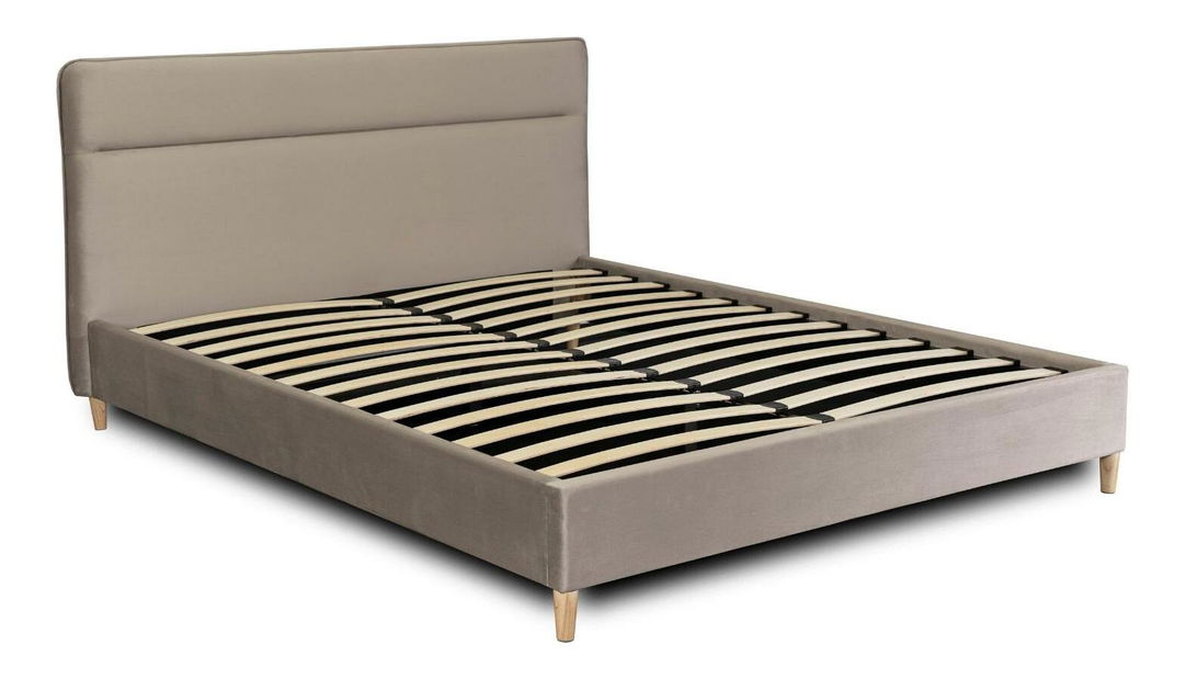 Pat matrimonial 160 cm Nodrizas (bej) (cu somieră)