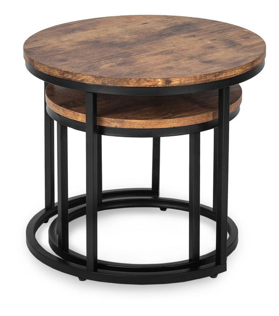 Set 2 măsuțe de cafea Firmadas (stejar rustic) 