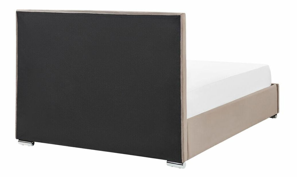 Manželská posteľ 140 cm Ruthine (béžová) (s roštom a úložným priestorom)