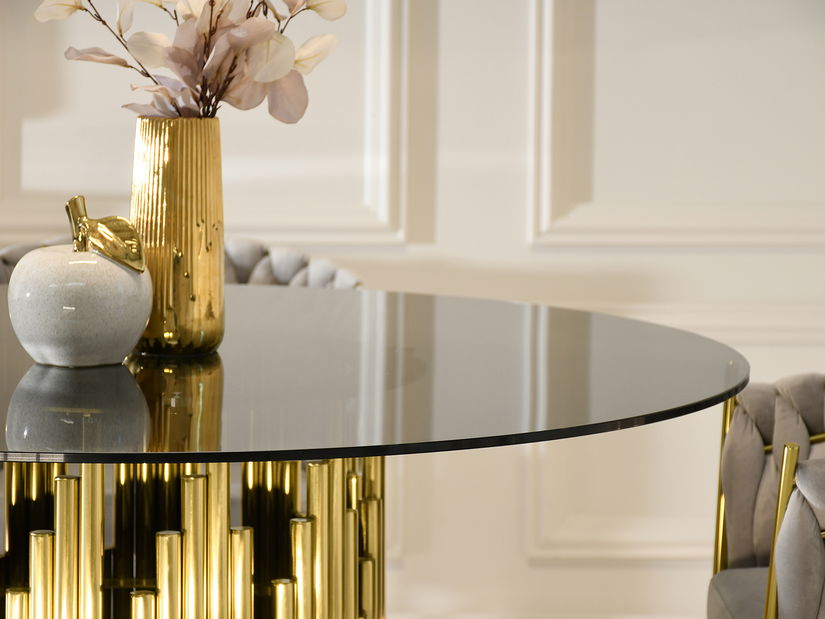 Jedálenský stôl Bufones (zlatá)