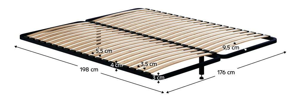 Somieră lamelară 200x180 cm Kvantobello 