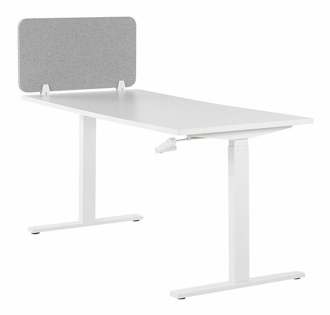 Prepážka na pracovný stôl 80x40 cm Whitley (svetlosivá)