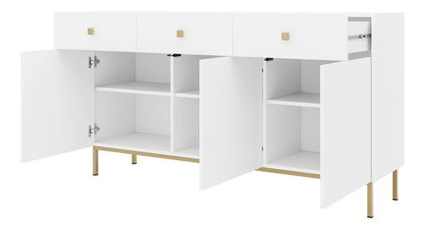 Komoda Probazzo 3D3SZ (čierna + zlatá) 