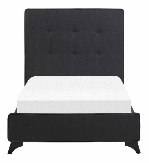 Egyszemélyes ágy 90 cm AMBRE (ágyráccsal) (fekete)