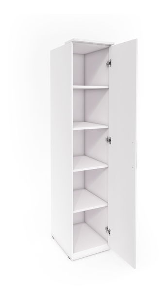 Ormar s policama Centaury Typ 17 (bijela + bijeli sjaj)