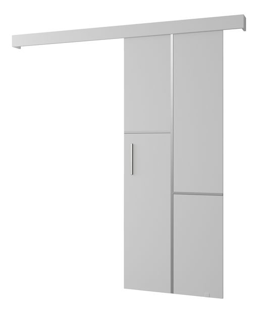 Tolóajtó 90 cm Sharlene VII (matt fehér + matt fehér + ezüst)