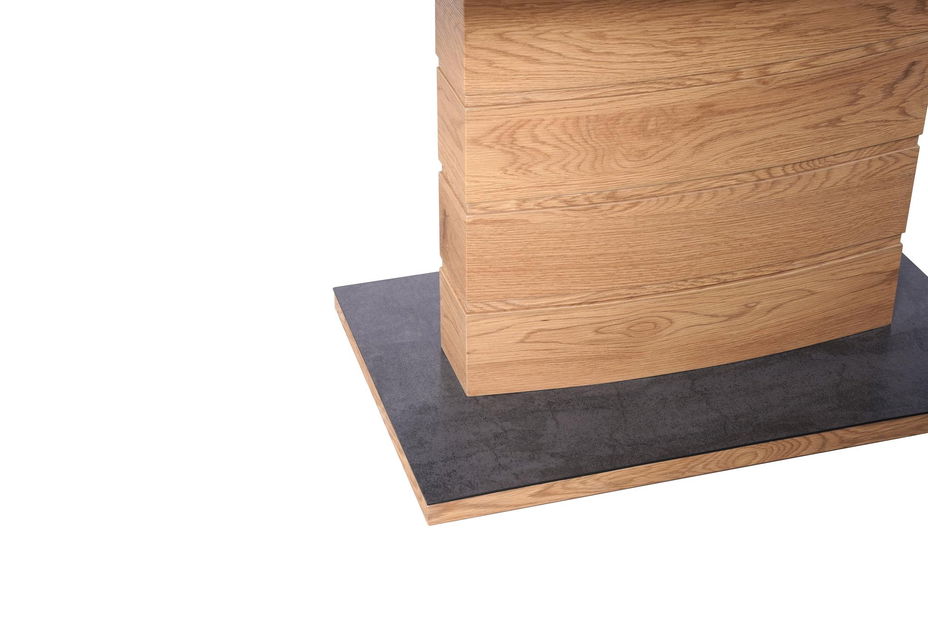 Masă de sufragerie Caminne (stejar auriu + gri închis) (pentru 6 până la 8 persoane)