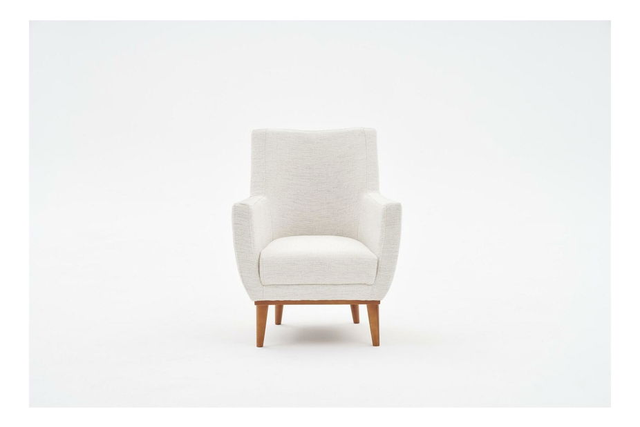 Kreslo Goncoletta (krémová + orech)