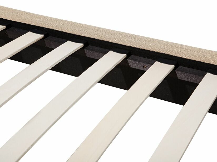Manželská posteľ 140 cm BORD (s roštom) (béžová)