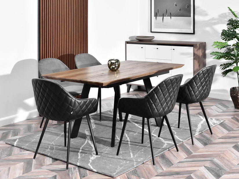 Stolička Rupert (sivá + čierna)