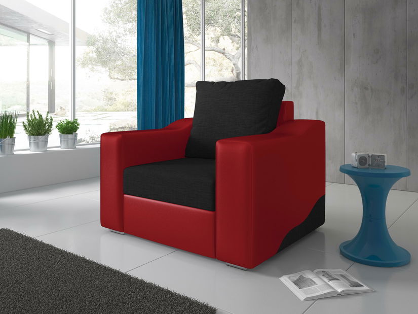 Kreslo Wisteria (čierna + červená)