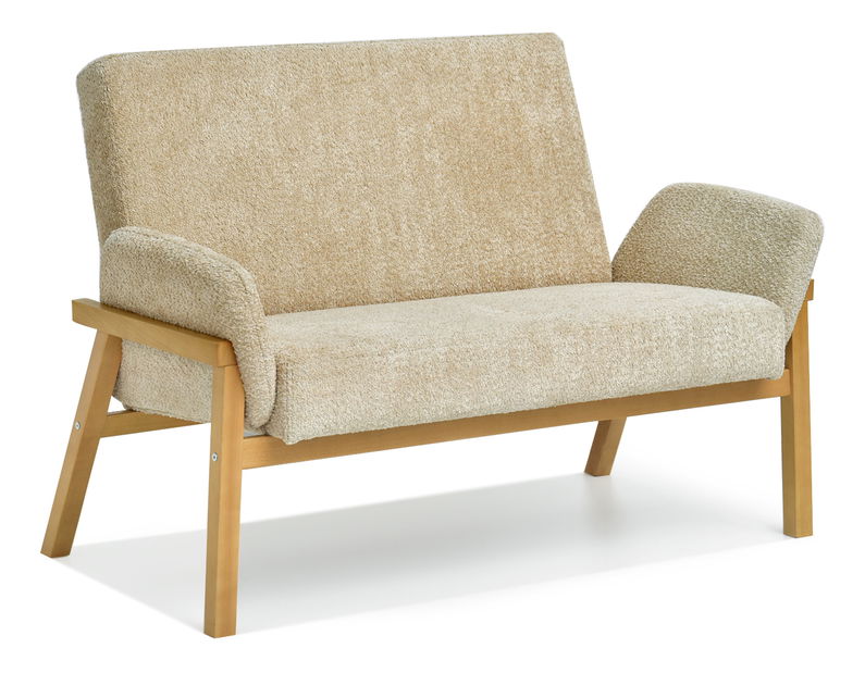 Pohovka dvojsedačka Lavora (béžová + dub)