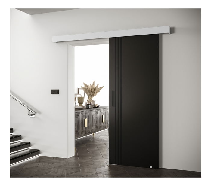 Klizna vrata 90 cm Sharlene VI (crna mat + bijela mat + crna)