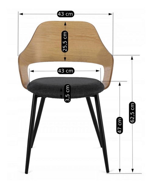 Jedálenský set Licita (dub zlatý + čierna) (pre 4 osoby)