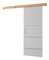 Uși culisante 90 cm Sharlene IV (alb mat + stejar artisan + auriu)