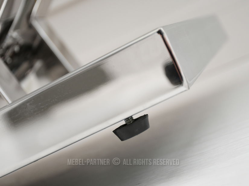 Konzolový stolík Tess (sivý mramor + chrómová)