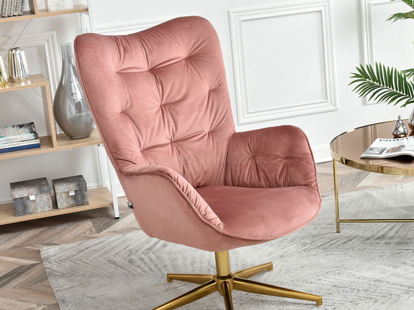 Fotelja Meryl (zlatna)