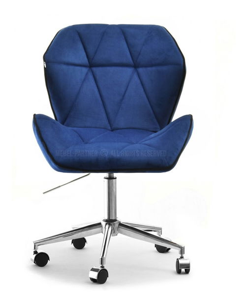 Fotelja Velma M (mornarsko plava + krom)