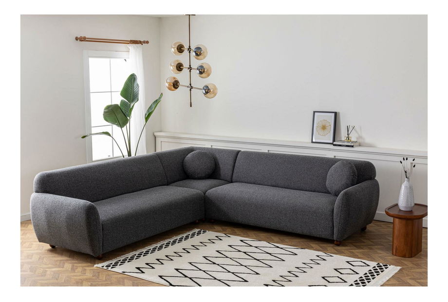 Kutna garnitura Edoletta 2 (tamnosiva)