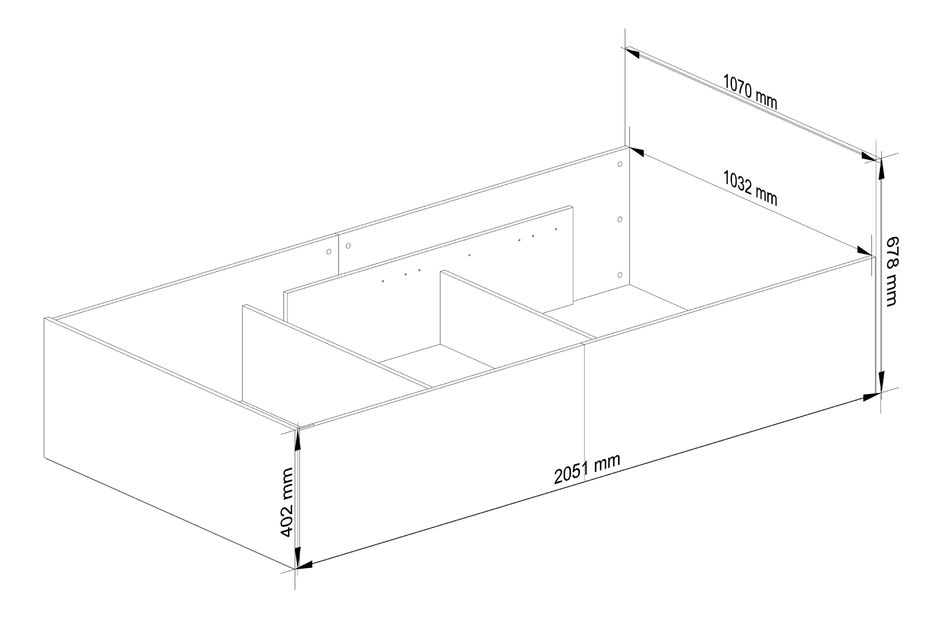 Jednolôžková posteľ Cezar (biela) (s matracom a roštom)