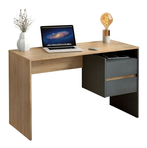 PC asztal Titanes (artisan tölgy + grafit) 