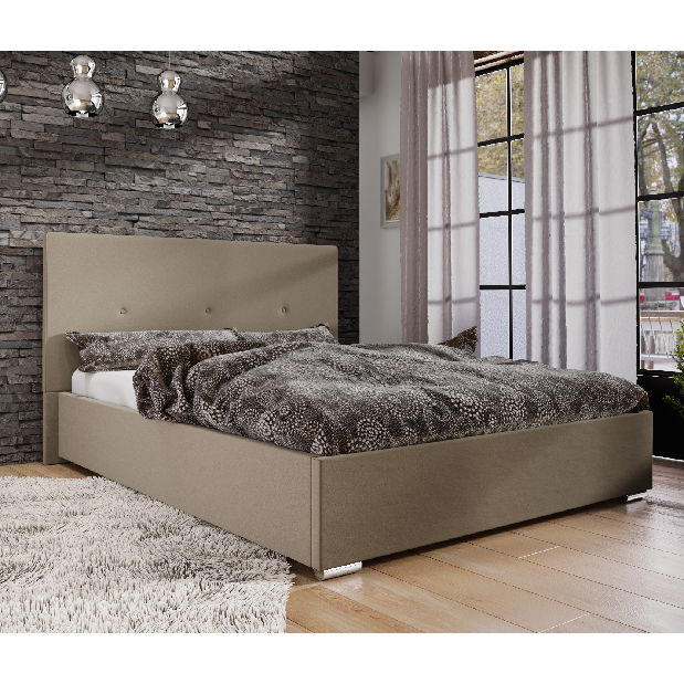 Manželská posteľ 160 cm Foxxie 2 (hnedá)