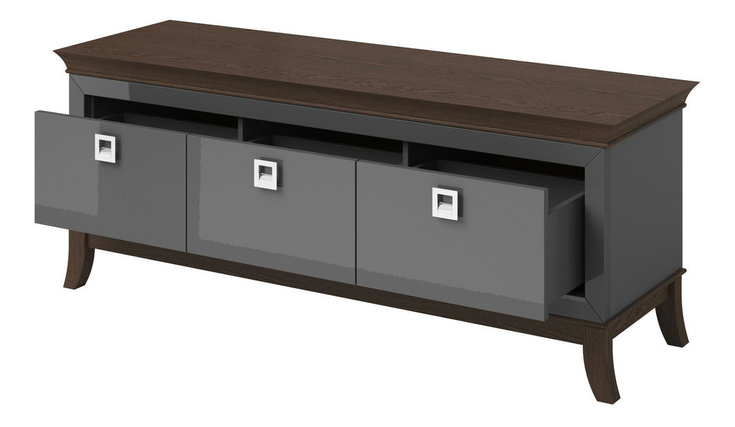 Masă TV/Dulap Tyrion Typ 39 (antracit lucios + ciocolățiu)