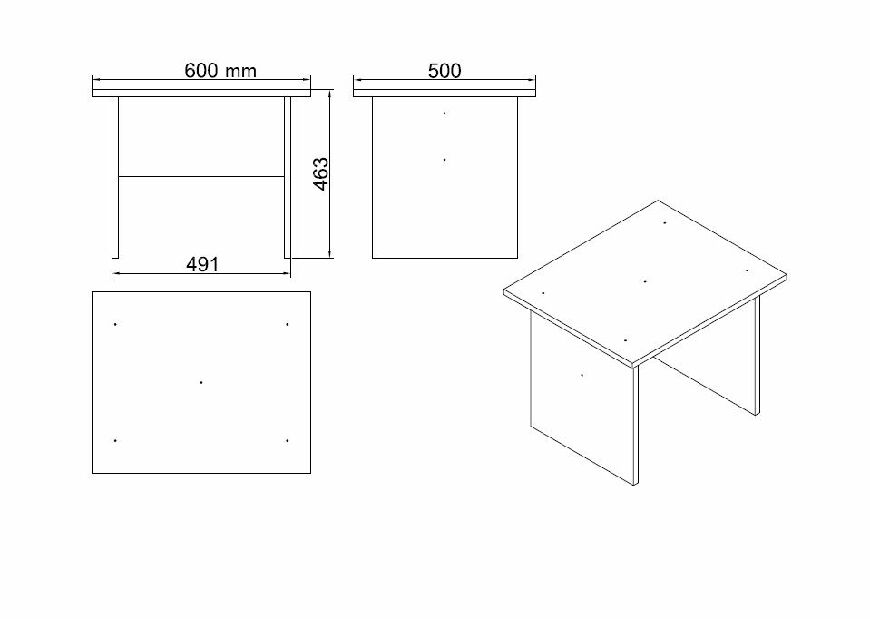 Set pentru birou Vincent 14 (Nuc + Antracit)