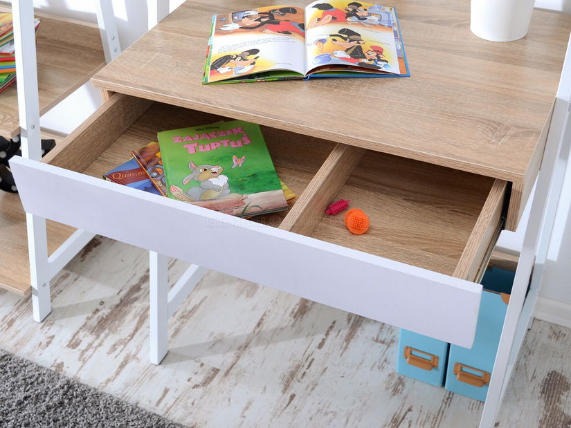 PC asztal Dylen (tölgy + fehér)