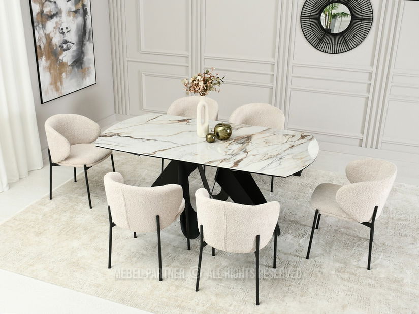 Scaun Marleen (tmavocrem + negru)