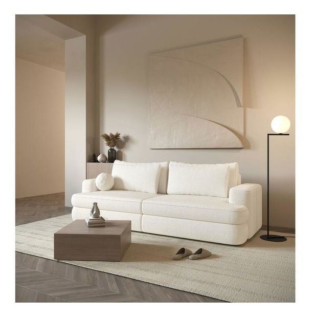 Háromszemélyes kanapé Mello (krém + fekete)