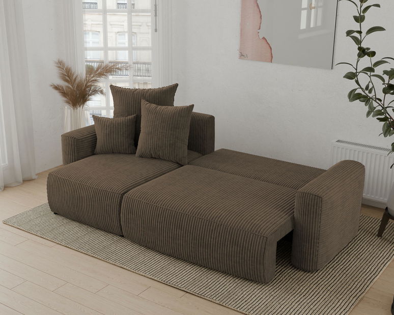 Kutna garnitura Denia (L) (tamnosmeđa)