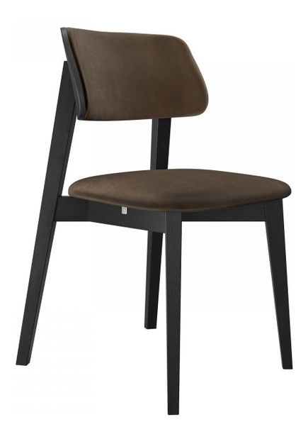 Scaun sufragerie KD 63 C (Negru + maro) 