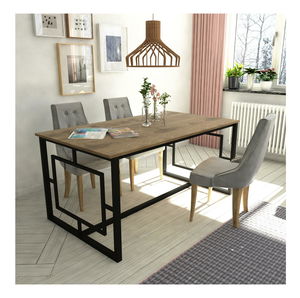 Blagovaonski stol Allien (za 6 osoba) (orah + crna)