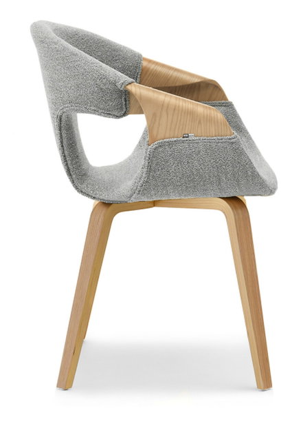 Scaun Kurt (stejar gri + stejar)