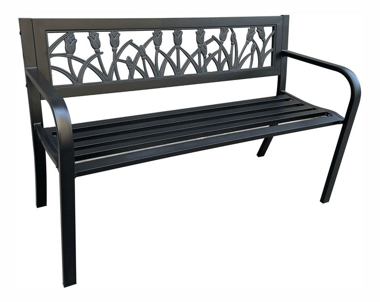 Záhradná lavička Luna (čierna)
