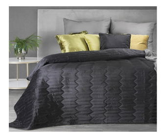 Cuvertură pat 260x230 cm Sissi (negru)