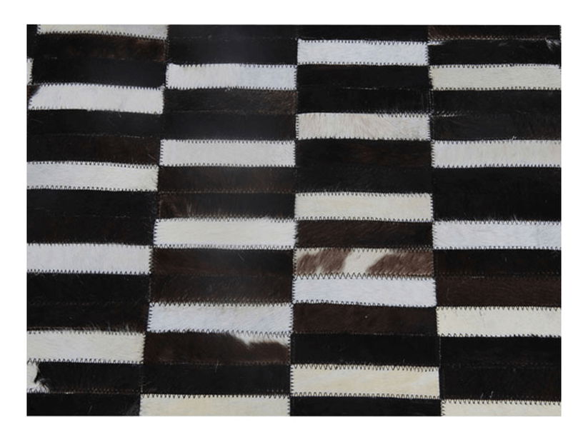 Kožený koberec 141x200 cm Kazuko TYP 06 (hovädzia koža + vzor patchwork)
